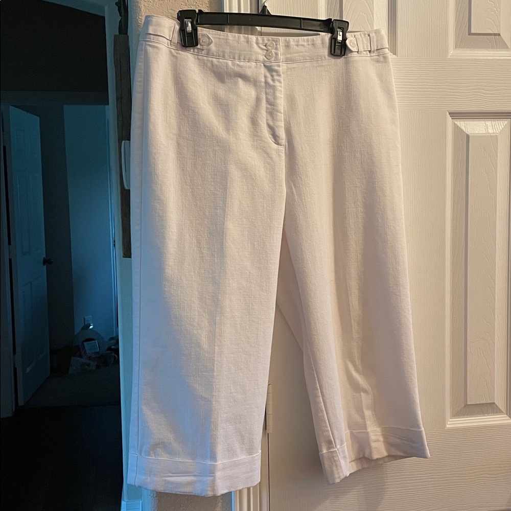 Counterparts White Capri Trousers 14